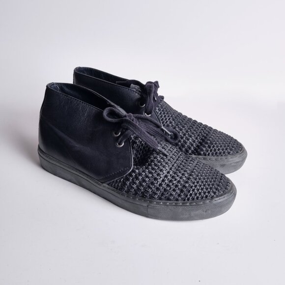 Frank And Oak Woven Leather Sneakers – Navy / Size 8 Mens (Brand New) - Picture 1 of 5